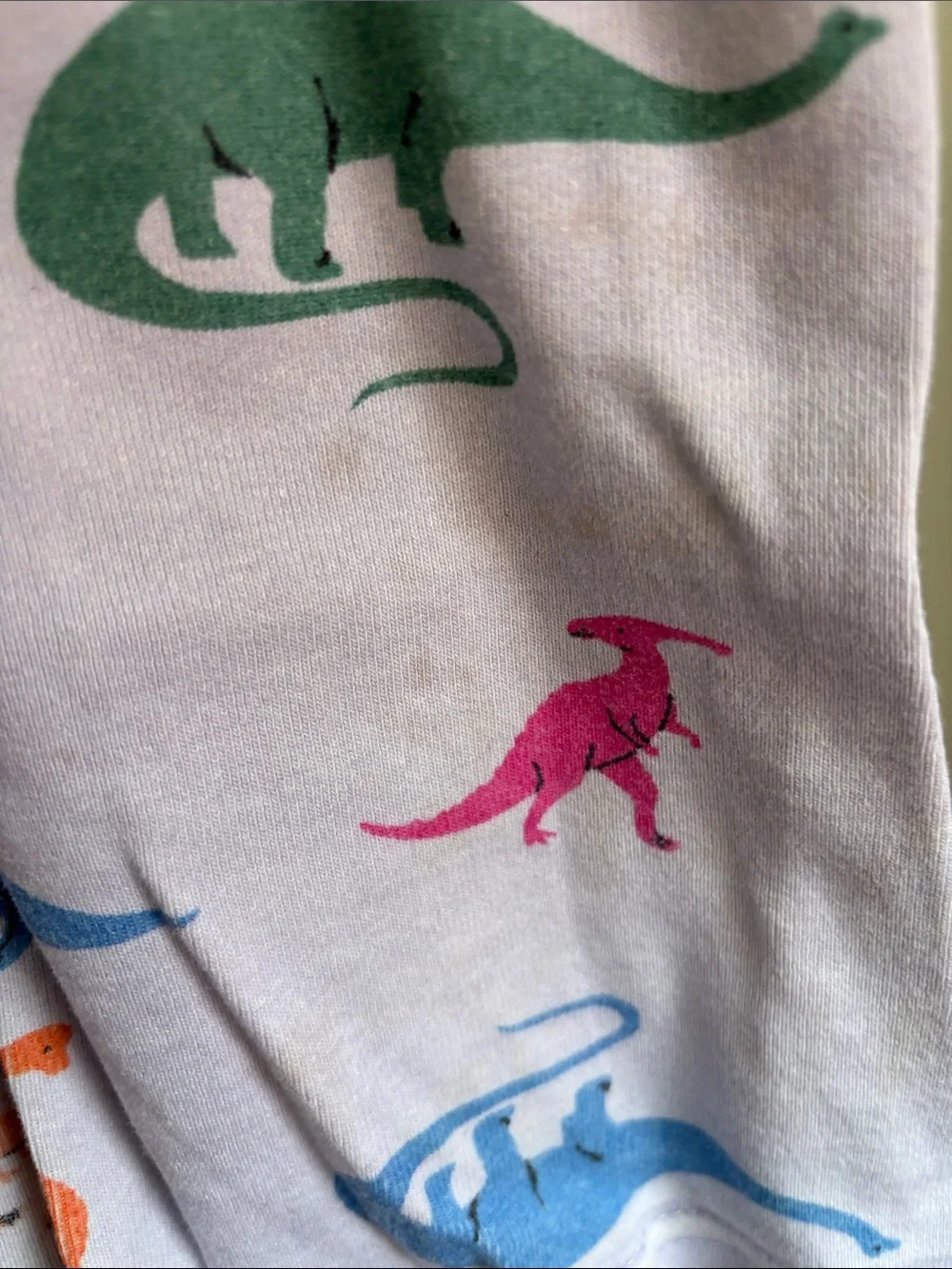 Hanna Andersson Lavender & Multicolor Dinosaur Organic Cotton Pajamas sz 8 / 130